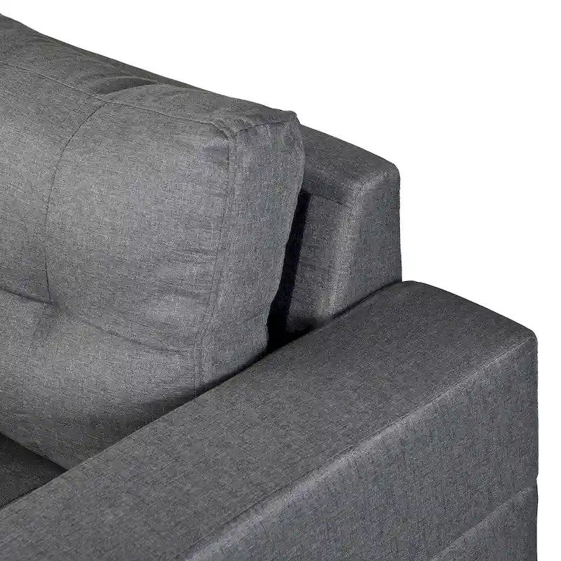 Modern 4-Seat L-Shaped Sectional Sofa with Lounge Chaise