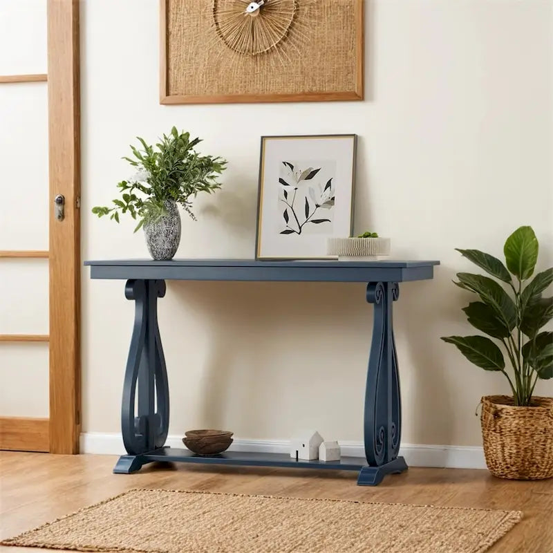 48-Inch Rustic Vintage Console Table,Farmhouse Style Entryway Table