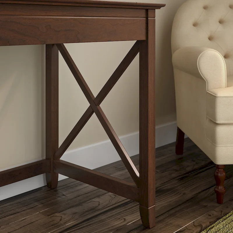 Key West 60W L Shaped Desk with Mobile File Cabinet by Bush Furniture