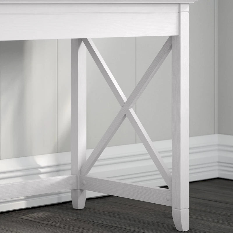 Key West 60W L Shaped Desk with Mobile File Cabinet by Bush Furniture