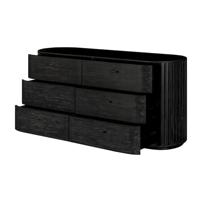 Modrest Fields Modern Black Acacia Dresser
