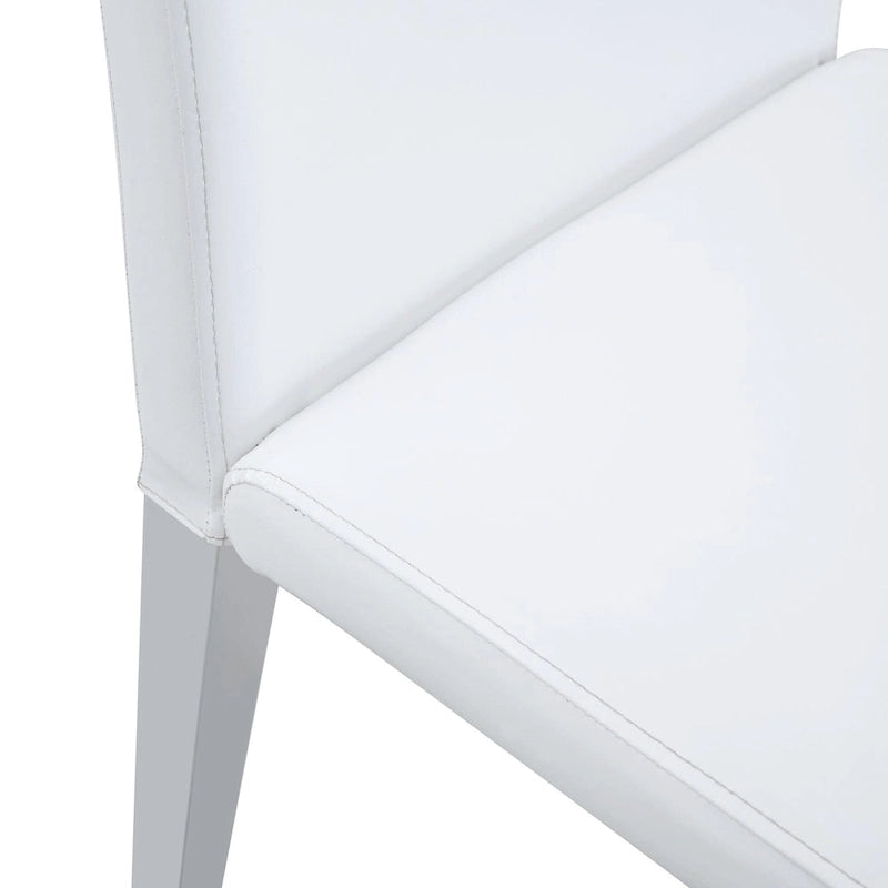 Dining Chairs Set of 4,Modern Kitchen & Dining Room Chairs,Faux Leather Cushion Seat Metal Legs