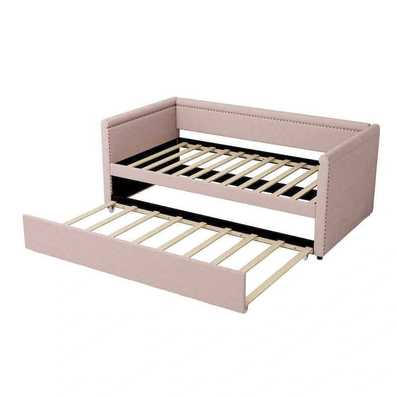 Upholstered Twin Daybed with Trundle