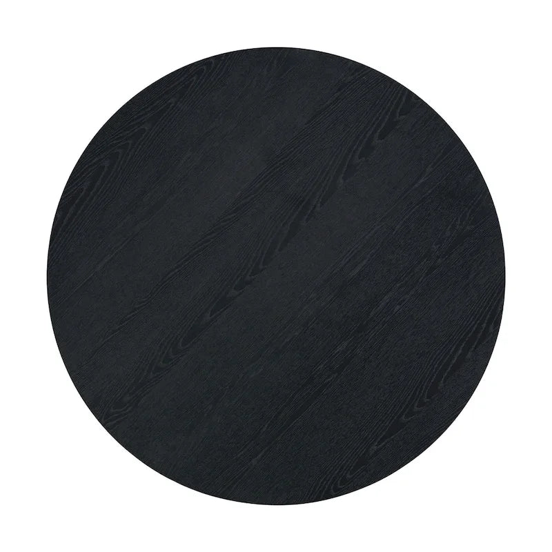 4 People Round Dining Table Set, 5 Piece Kitchen Table Set with Round Dining Table and 4 Upholstered Dining Chairs