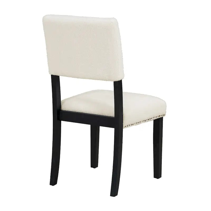 4 People Round Dining Table Set, 5 Piece Kitchen Table Set with Round Dining Table and 4 Upholstered Dining Chairs