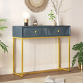 Modern Sleek Console Table with Storage, Grey
