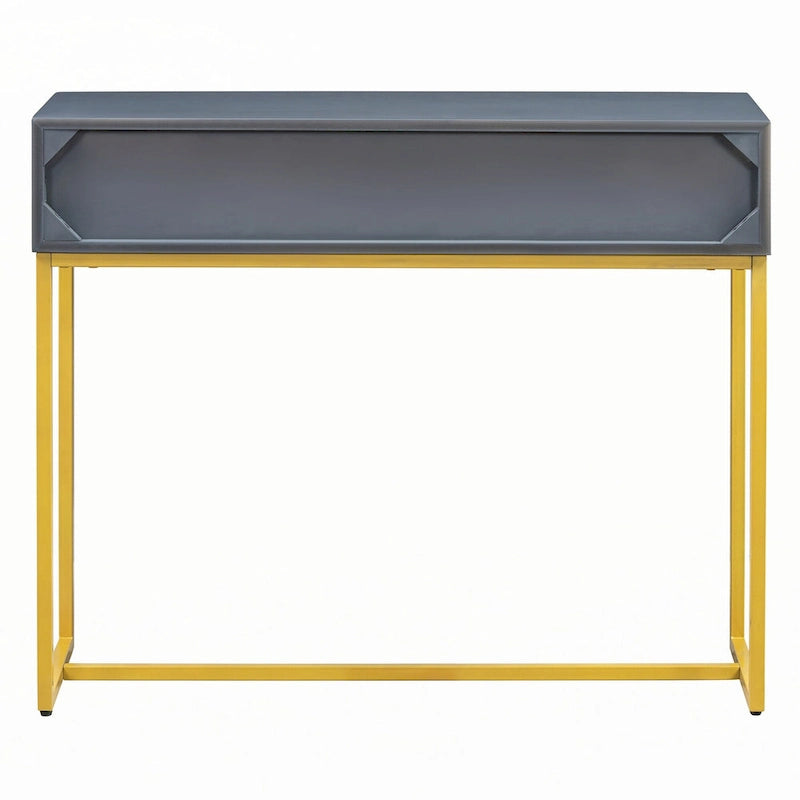 Modern Sleek Console Table with Storage, Grey