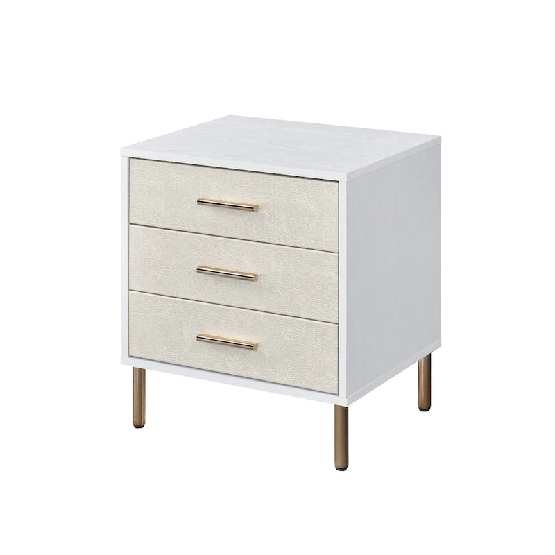 3-Drawer Solid Wood Bachelors Chest, Storage Cabinet with Solid Wood Handle for Bedroom, Living Room