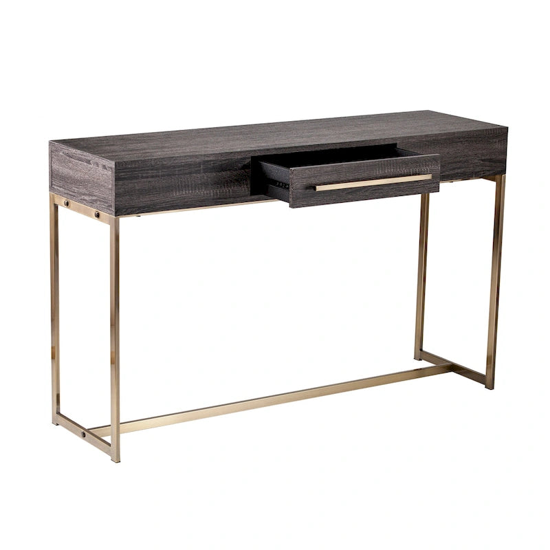 SEI Furniture Akela Transitional Wood Console Table with Storage