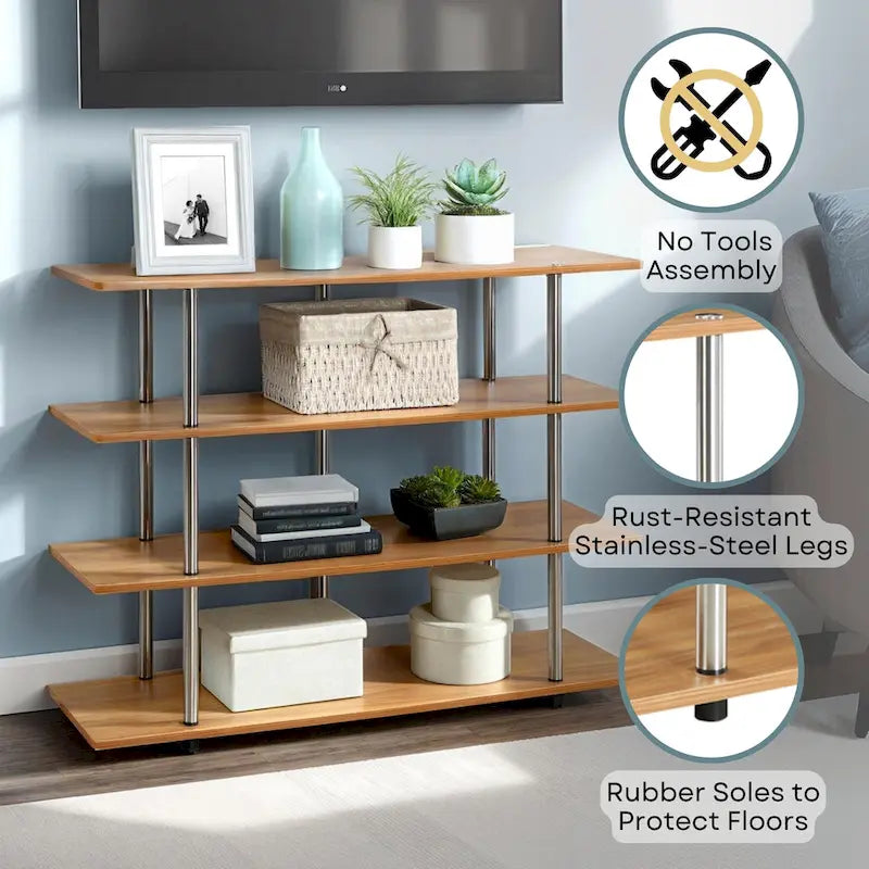 Convenience Concepts Designs2Go XL 55 inch Highboy 4 Tier TV Stand