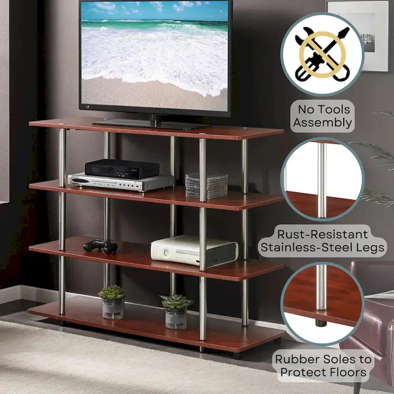 Convenience Concepts Designs2Go XL 55 inch Highboy 4 Tier TV Stand