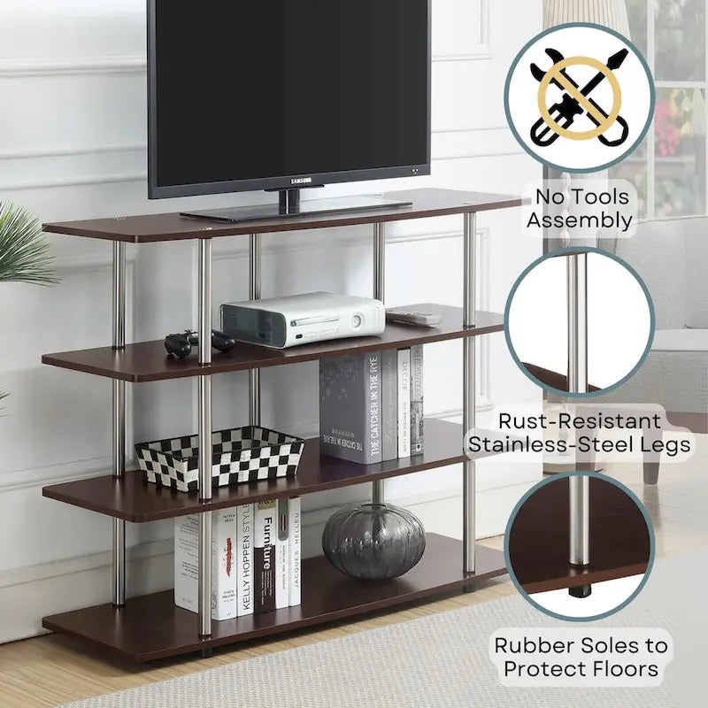 Convenience Concepts Designs2Go XL 55 inch Highboy 4 Tier TV Stand