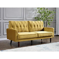 Feemster 69.3 Wide Velvet Tufted Cushion Back Sofa