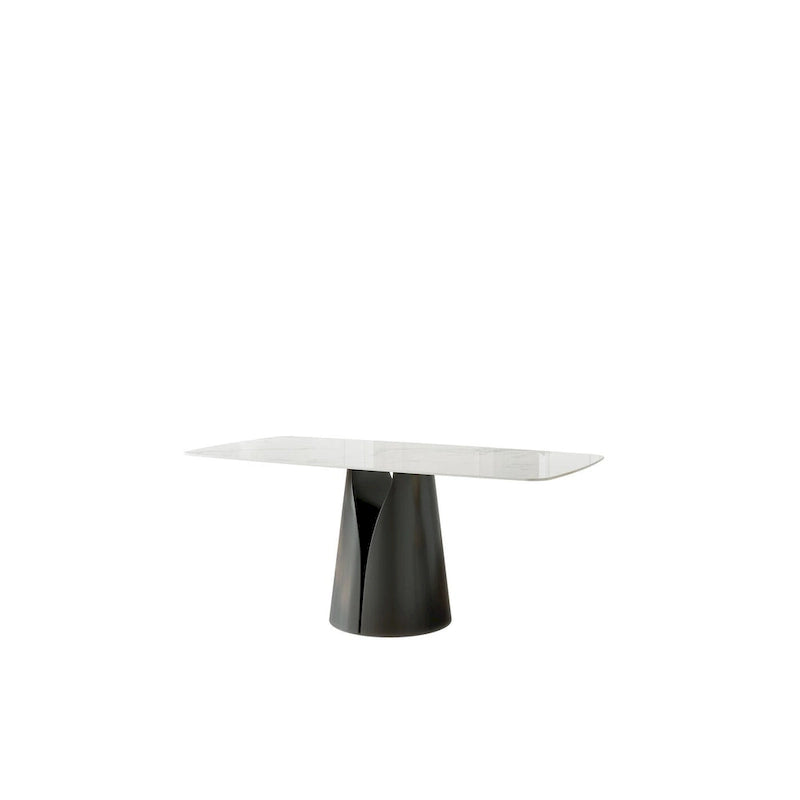 Modern Stylish Dining Table with Rectangle White Slate Top