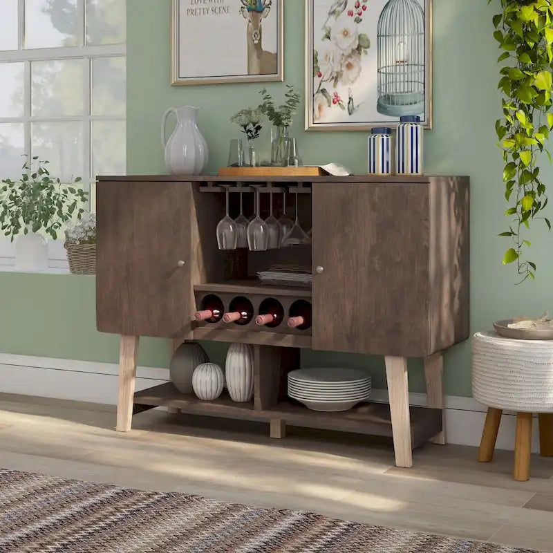 Carson Carrington Ingrirud Modern 4-bottle Buffet Server