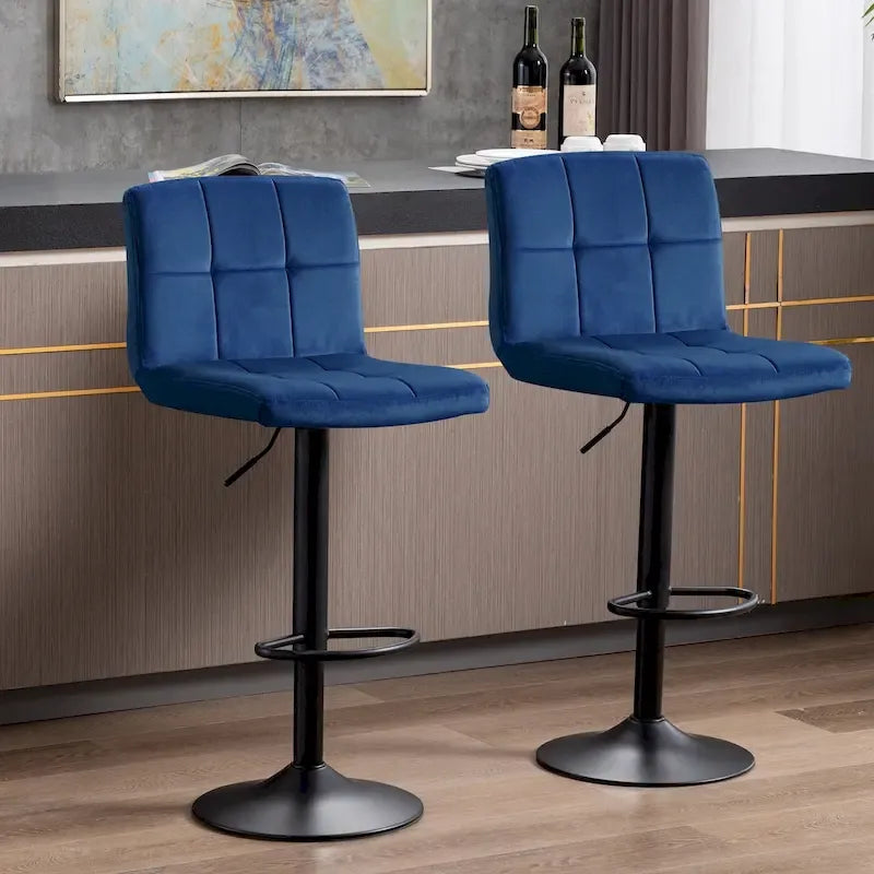 Swivel Adjustable Height with Armless Bar Stools