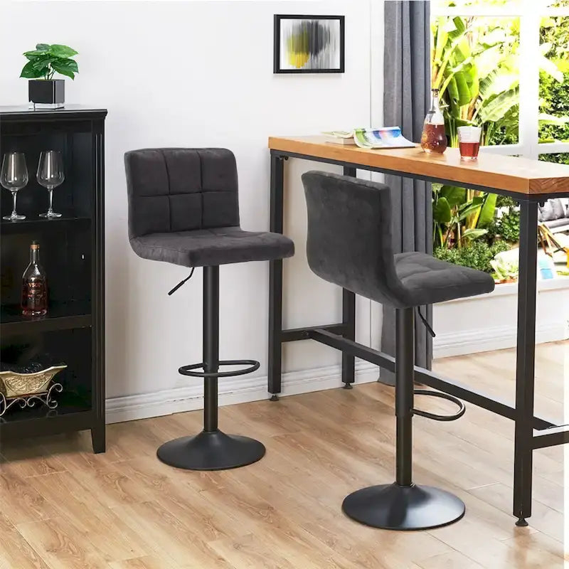 Swivel Adjustable Height with Armless Bar Stools