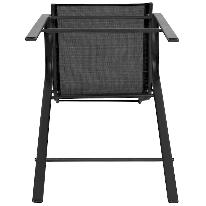 4 Pack Outdoor Barstools with Flex Comfort Material - Patio Stool