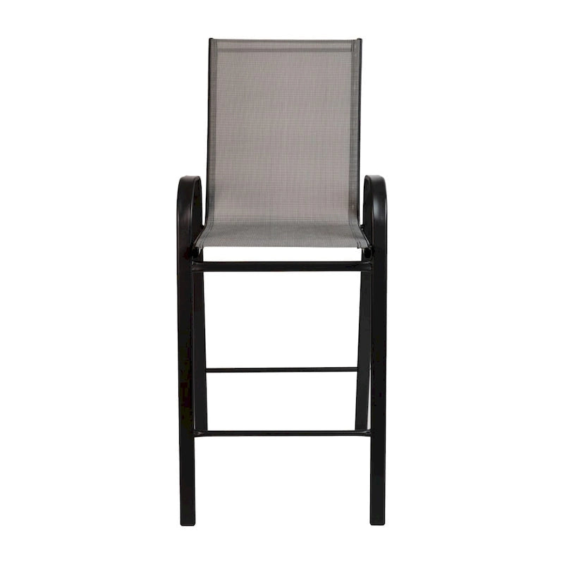 4 Pack Outdoor Barstools with Flex Comfort Material - Patio Stool