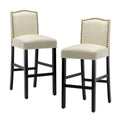 28 Inches Barstools Upholstered Bar Stools Pub Chairs Set of 2