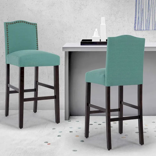 28 Inches Barstools Upholstered Bar Stools Pub Chairs Set of 2
