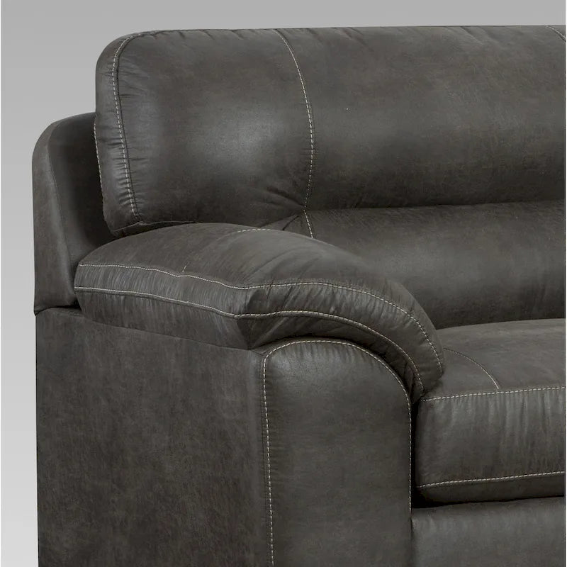 Roundhill Furniture Tirana Contemporary Fabric Pillow-top Arm 4-Piece Sofa Set in Sequoia Ash