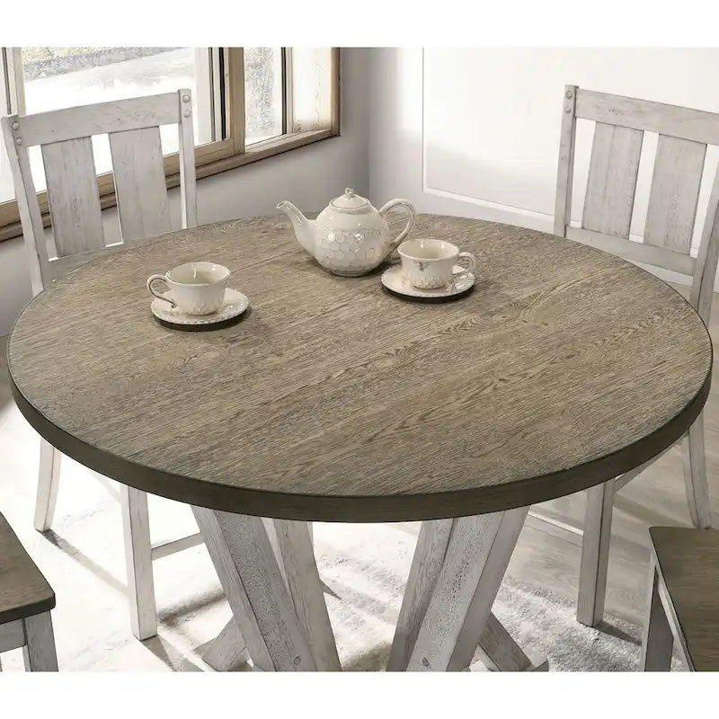 Theile Ash Brown 48-inch Round Counter Height Table by Furniture of America
