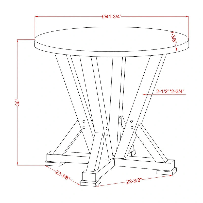 Theile Ash Brown 48-inch Round Counter Height Table by Furniture of America