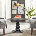 Black Round Pedestal Coffee Table