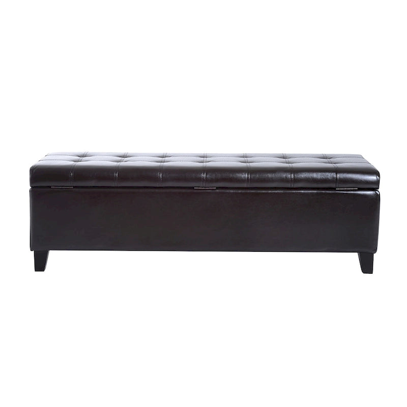 51-inch PU Leather Tufted Storage Ottoman Bench - 19*50.25*16