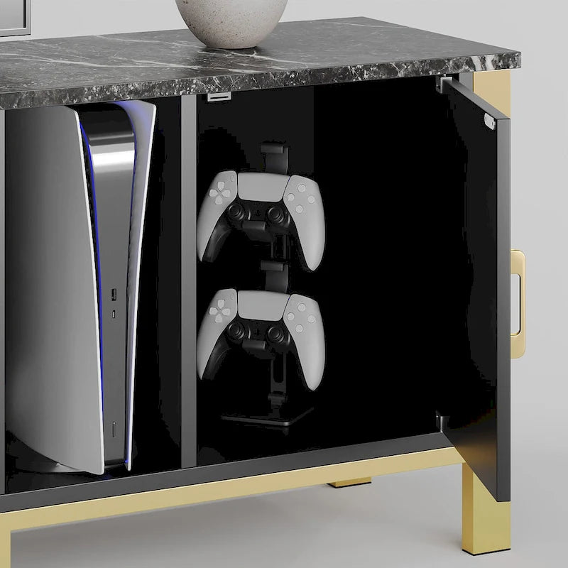 80-Inch LED Gloss TV Stand with 2 Drawers for 75-85 Inch TVs