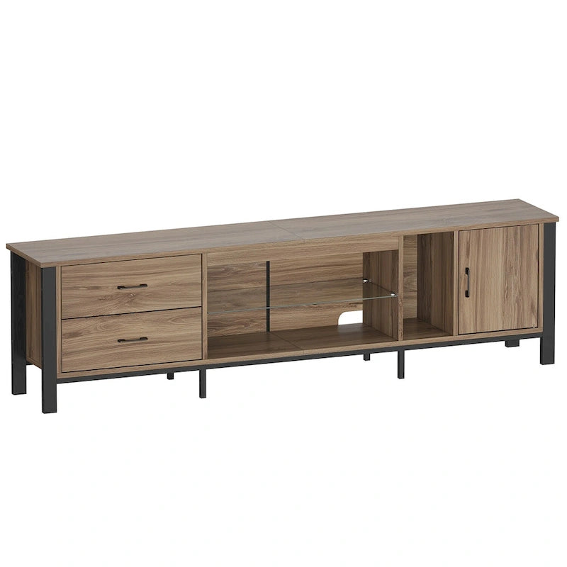 80-Inch LED Gloss TV Stand with 2 Drawers for 75-85 Inch TVs