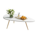 Coffee Tables for Small Space Unique Simple Oval - 22.2D x 42.5W x 17.1H