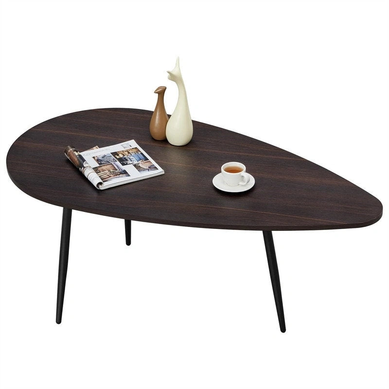 Coffee Tables for Small Space Unique Simple Oval - 22.2D x 42.5W x 17.1H