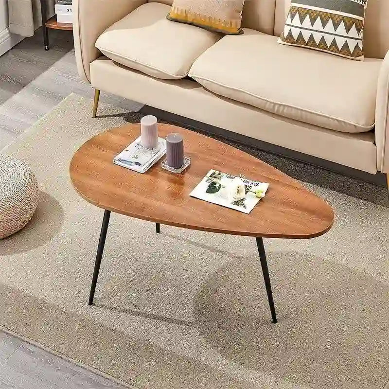 Coffee Tables for Small Space Unique Simple Oval - 22.2D x 42.5W x 17.1H