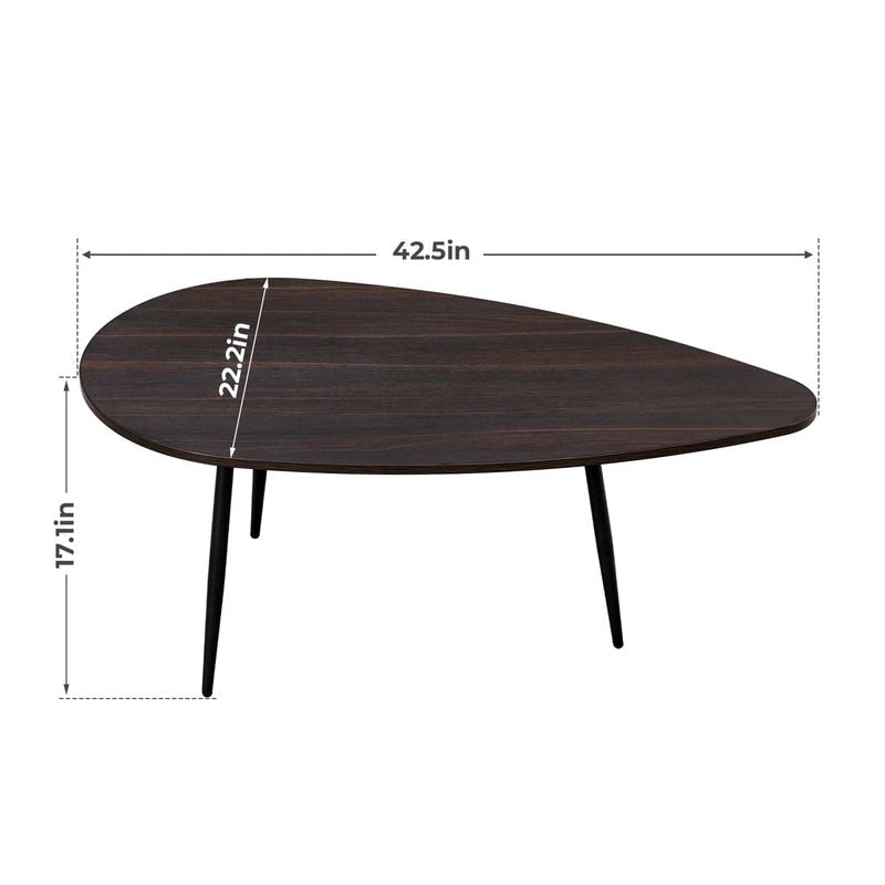 Coffee Tables for Small Space Unique Simple Oval - 22.2D x 42.5W x 17.1H