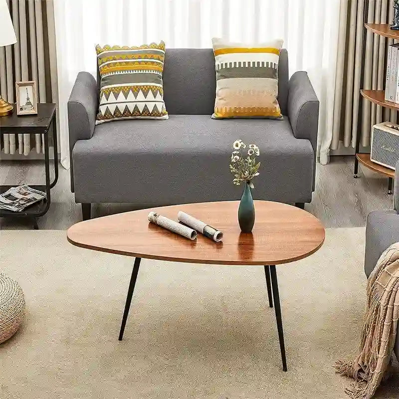 Coffee Tables for Small Space Unique Simple Oval - 22.2D x 42.5W x 17.1H