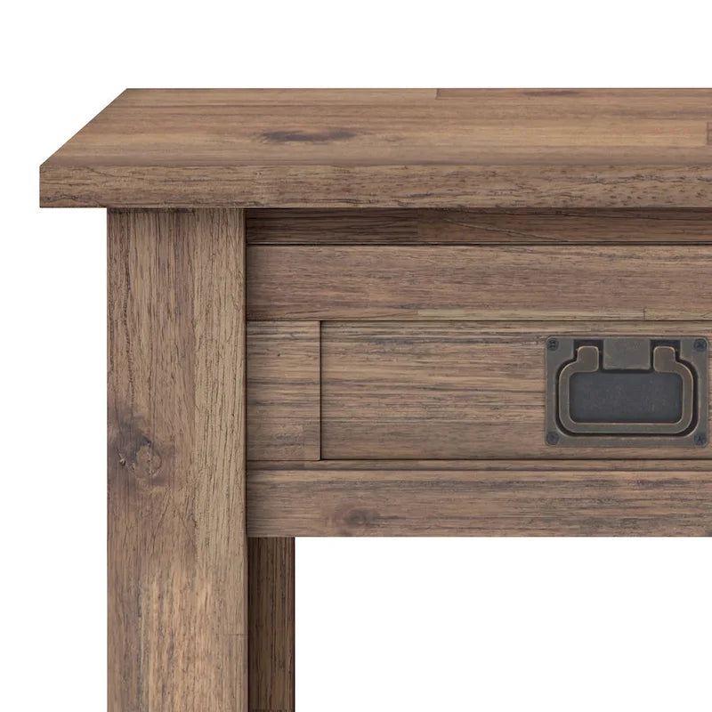 WYNDENHALL Garret SOLID ACACIA WOOD 22 inch Wide Square Rustic End Side Table - 22W x 22 D x 22 H