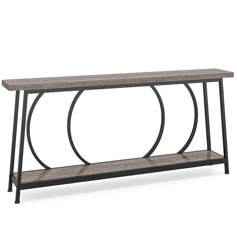 70.9 Inch Console Table with Storage Extra Long Narrow Sofa Couch Console Table