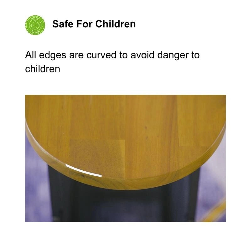 Oval Narrow Side Table Set of 2 End Tables with Organizer Storage