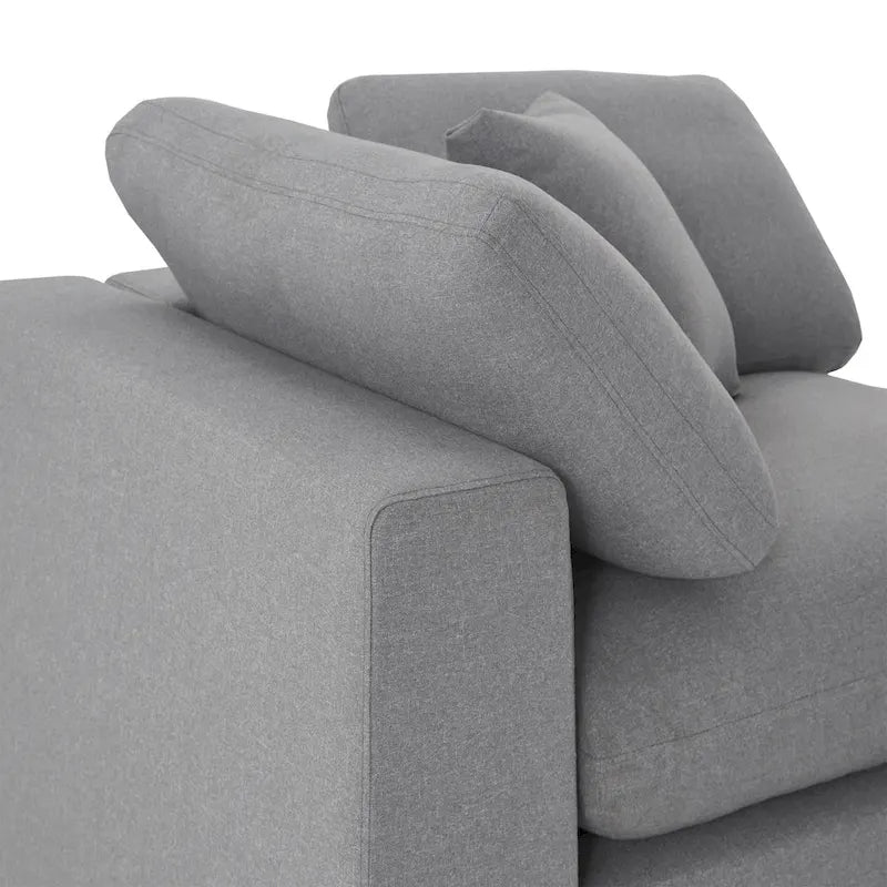 Anka Grey Linen 5-seat Sectional Sofa by iNSPIRE Q Modern