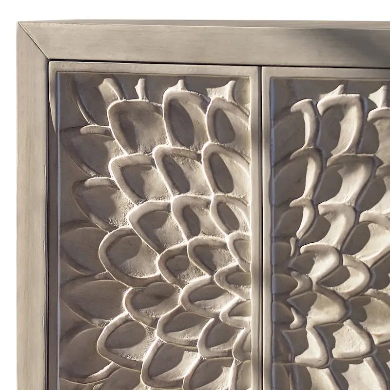 Elyse White Three-shelf Accent Cabinet