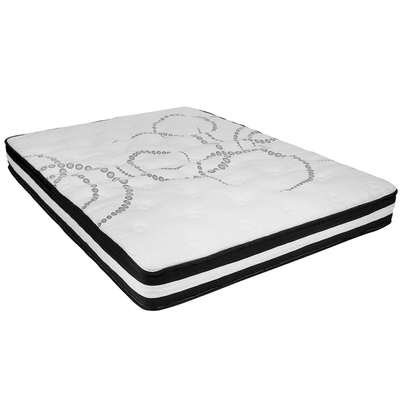Tufted Platform Bed with 10in. Pocket Spring Mattress
