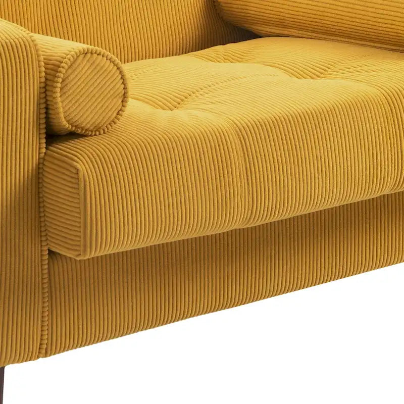 2 Set Modern Wide Armchair Corduroy Accent Chairs