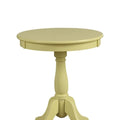 Traditional Style Wooden Round Side Table with Turned Pedestal Base - 22 H x 18 W x 18 L Inches