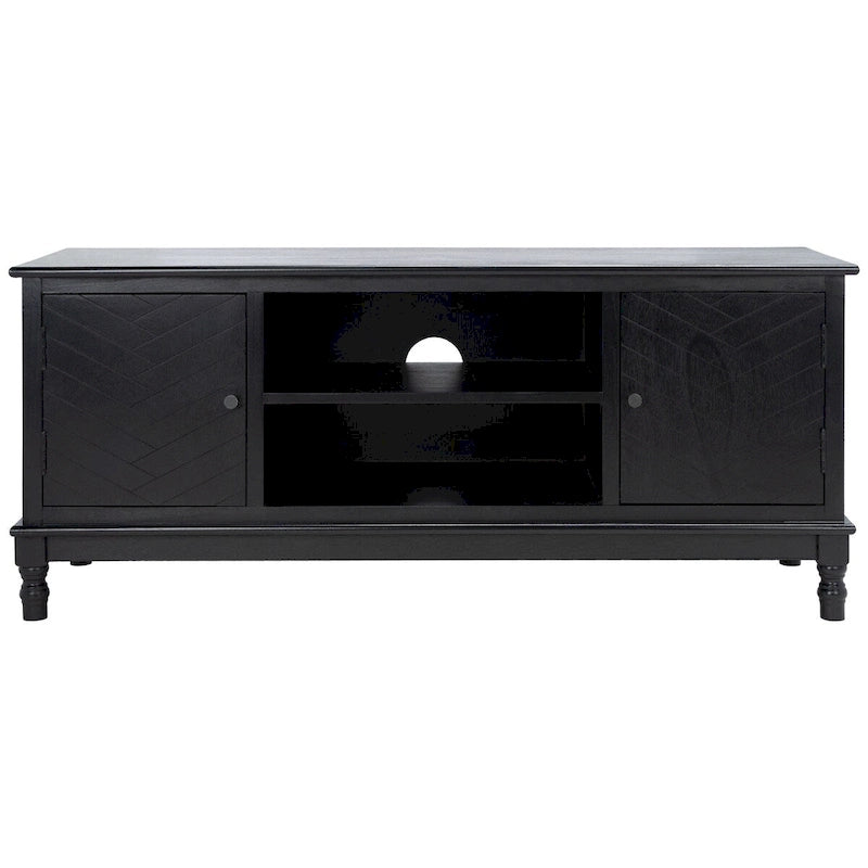 2-Door TV Media Stand with Herringbone Pattern - 47W x 16D x 20H