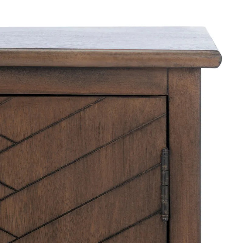 2-Door TV Media Stand with Herringbone Pattern - 47W x 16D x 20H