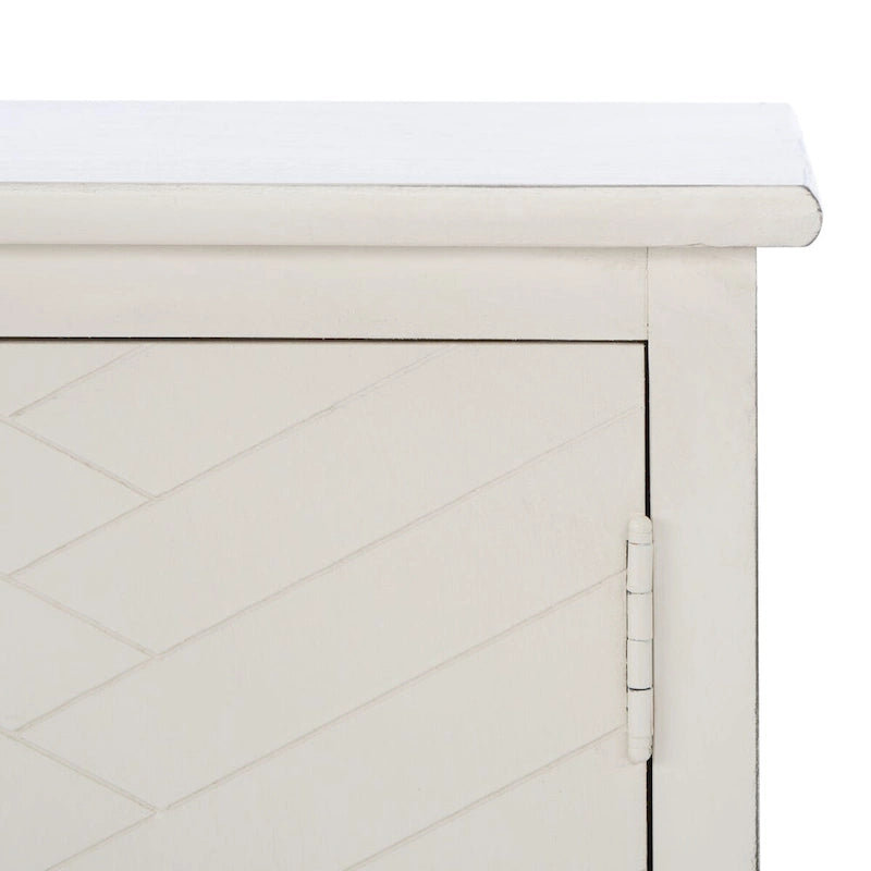 2-Door TV Media Stand with Herringbone Pattern - 47W x 16D x 20H