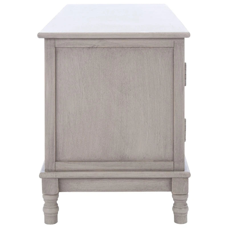 2-Door TV Media Stand with Herringbone Pattern - 47W x 16D x 20H