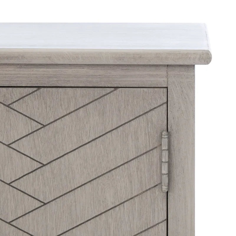 2-Door TV Media Stand with Herringbone Pattern - 47W x 16D x 20H